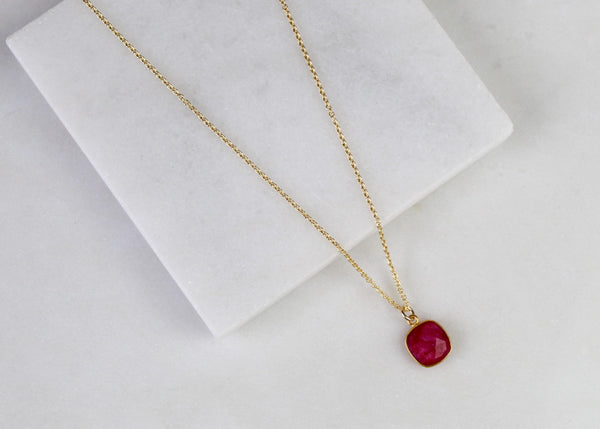 Ruby Gemstone Necklace