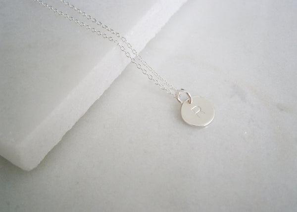 Mini Disc Necklace - Silver