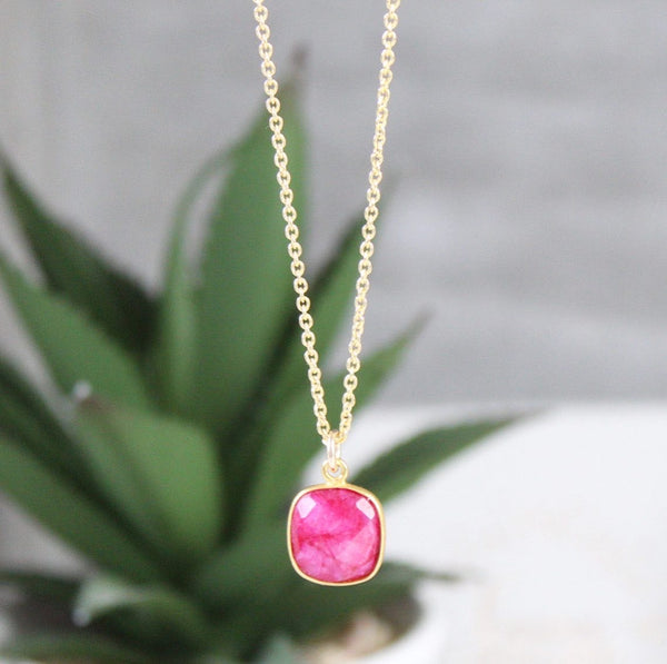 Ruby Gemstone Necklace