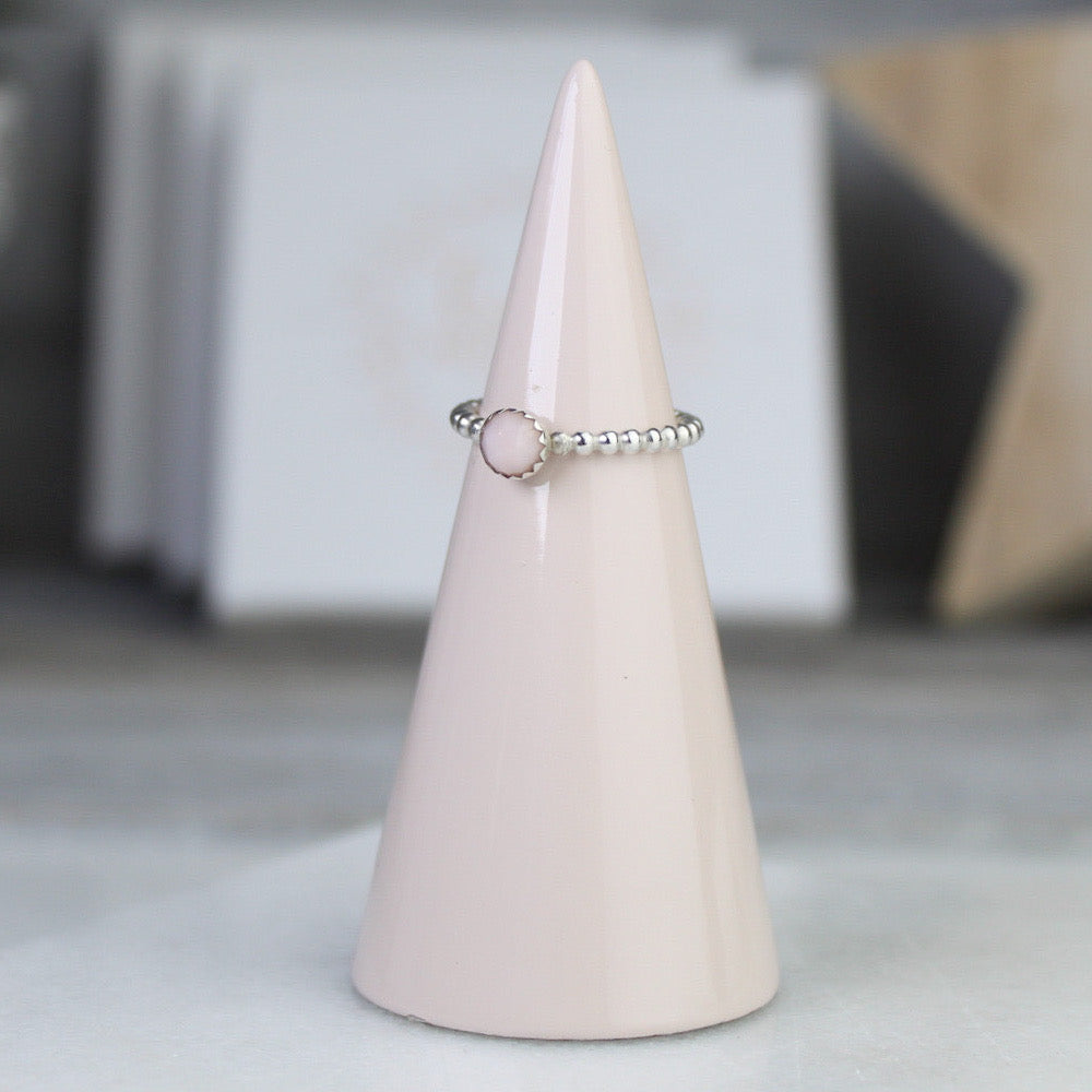 Pink Opal Gemstone Ring