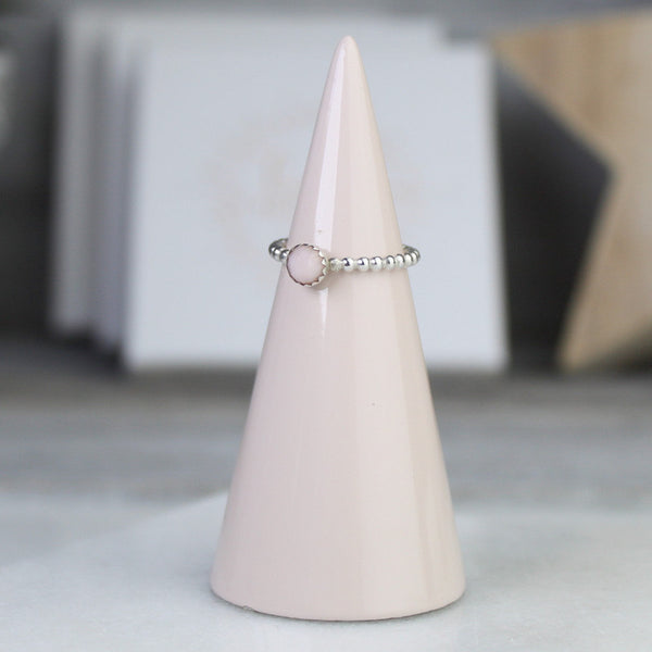 Pink Opal Gemstone Ring