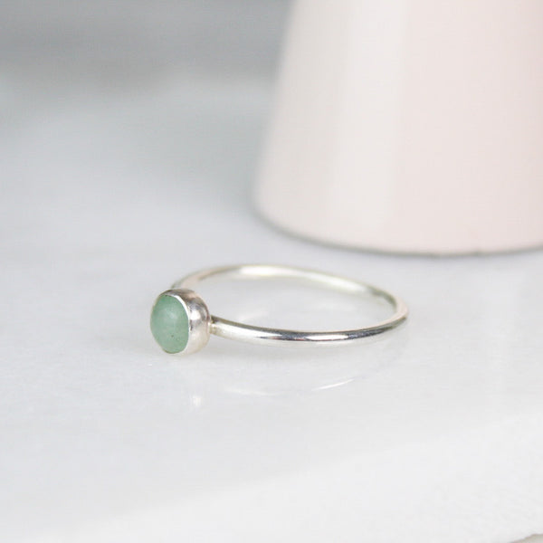 Green Aventurine Gemstone Ring