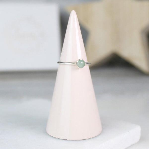 Green Aventurine Gemstone Ring
