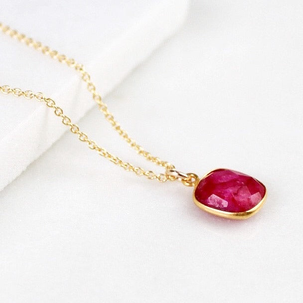 Ruby Gemstone Necklace
