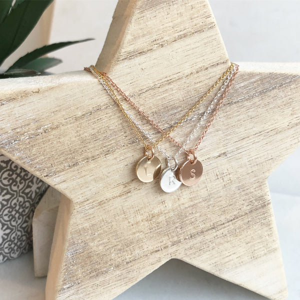 Mini Disc Necklace - Silver