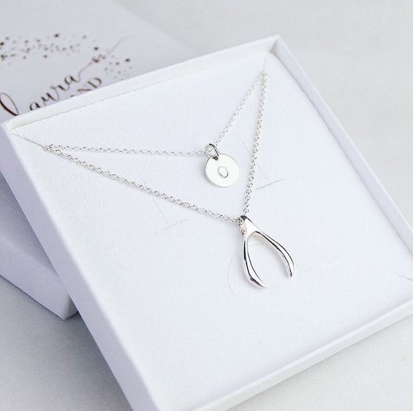 Silver Wishbone Necklace