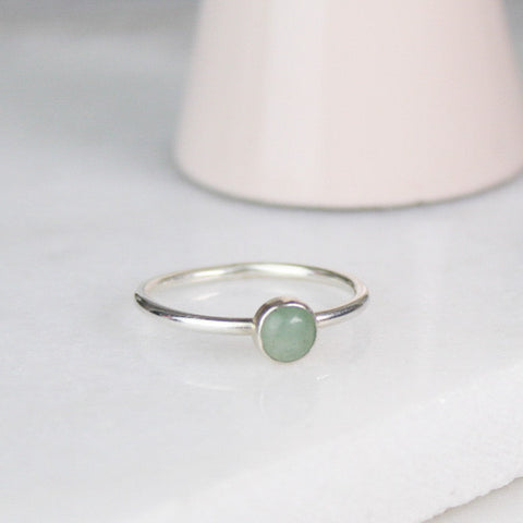 Green Aventurine Gemstone Ring