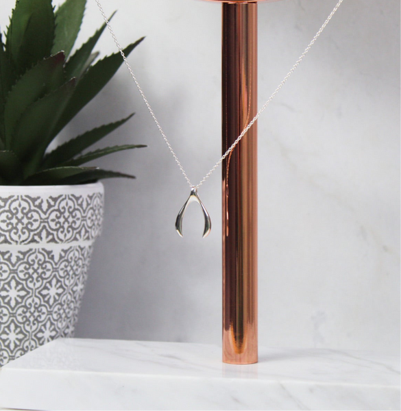 Silver Wishbone Necklace