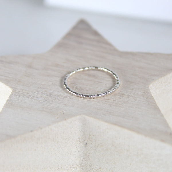 Oval Bead Stacking Ring