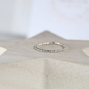 Oval Bead Stacking Ring