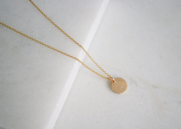 Mini Disc Necklace - Gold