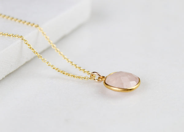 Rose Quartz Gemstone Necklace