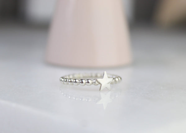 Beaded Star Ring