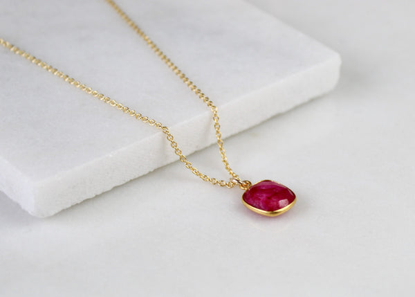Ruby Gemstone Necklace