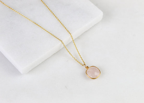 Rose Quartz Gemstone Necklace