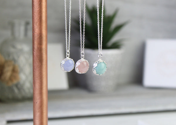 Floral Rose Quartz Gemstone Necklace