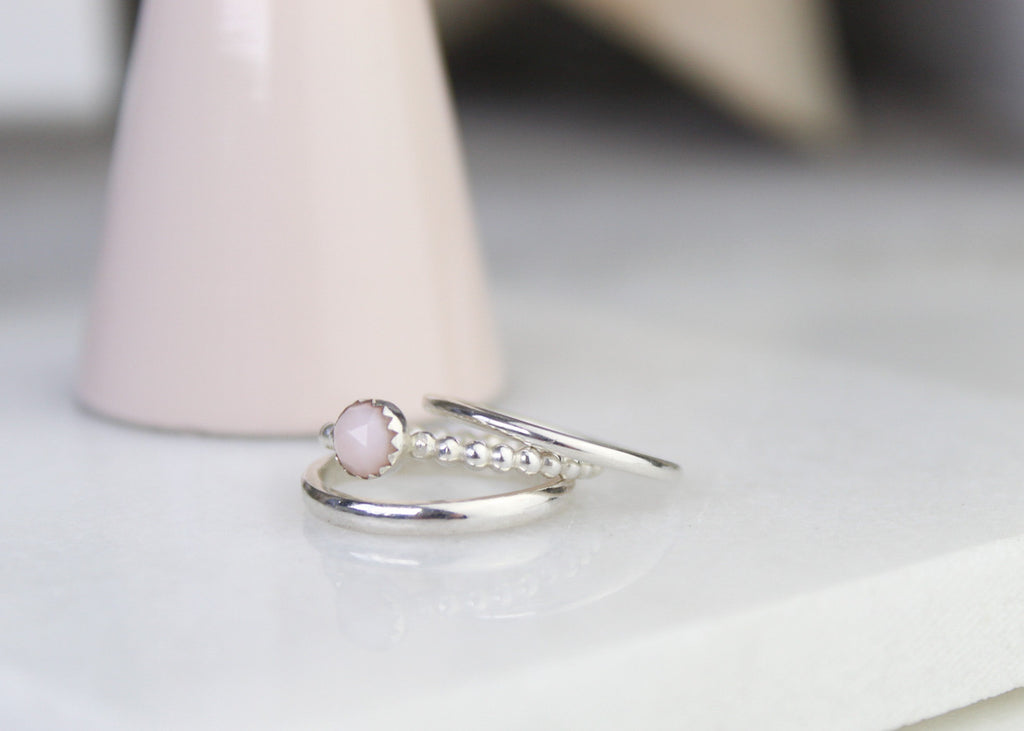 Opal stacking ring set sale