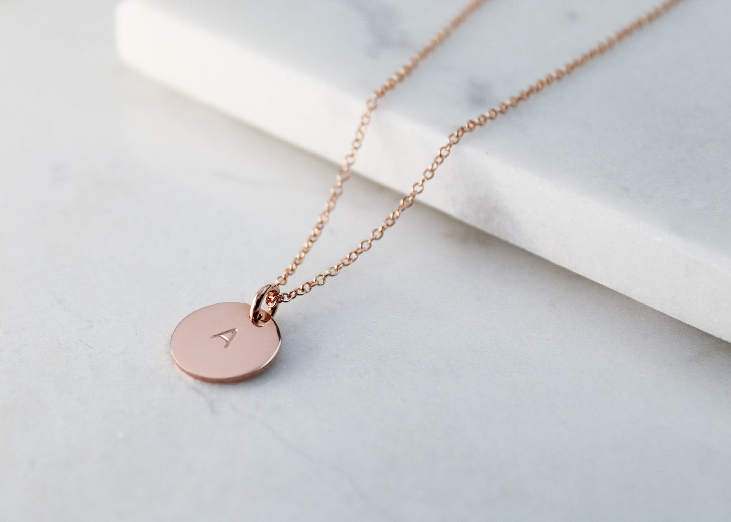 Midi Disc Necklace - Rose Gold