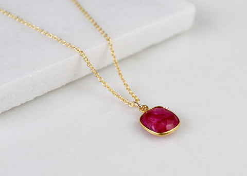 Ruby Gemstone Necklace