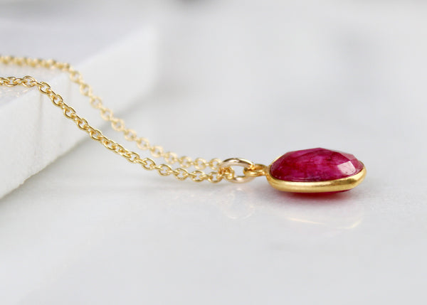 Ruby Gemstone Necklace