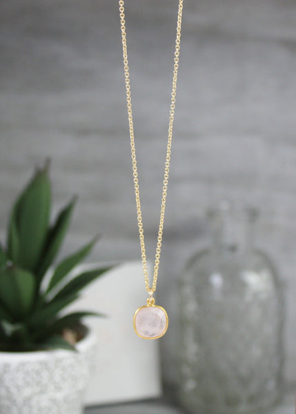 Rose Quartz Gemstone Necklace