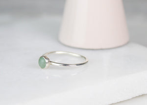 Green Aventurine Gemstone Ring