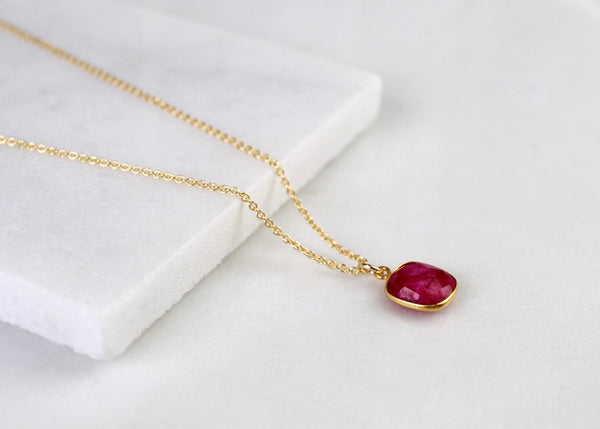 Ruby Gemstone Necklace