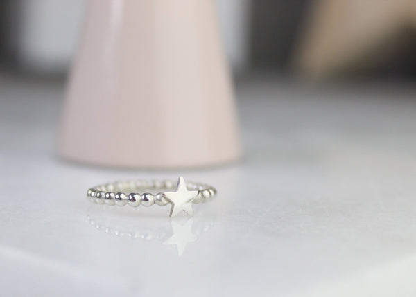 Beaded Star Ring