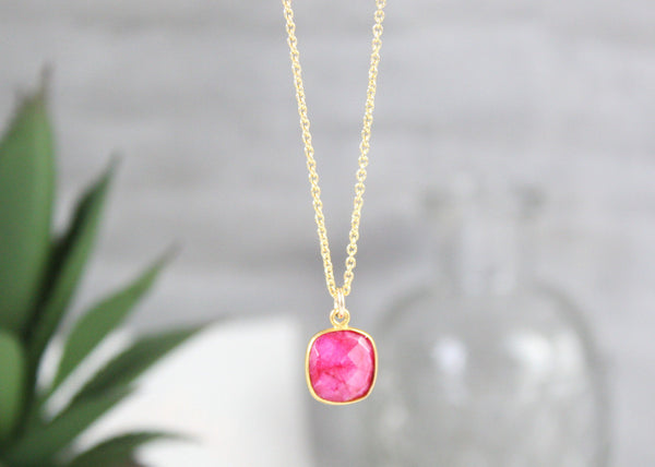 Ruby Gemstone Necklace